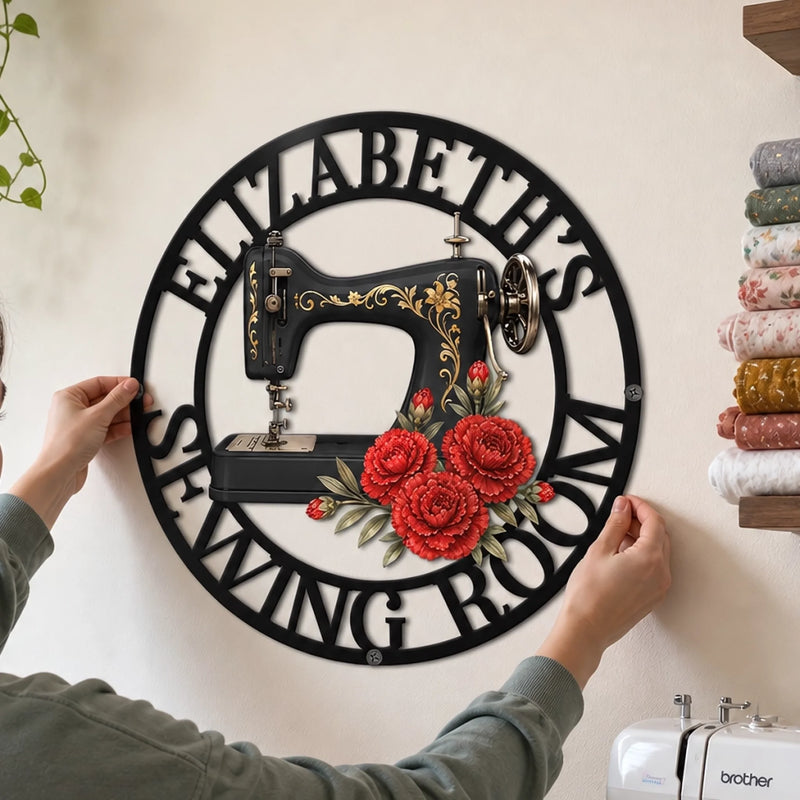 Custom Shaped Metal Sign - Personalized Birthday Tailor Gifts For Sewer, Seamstress - Sewing Is My Therapy