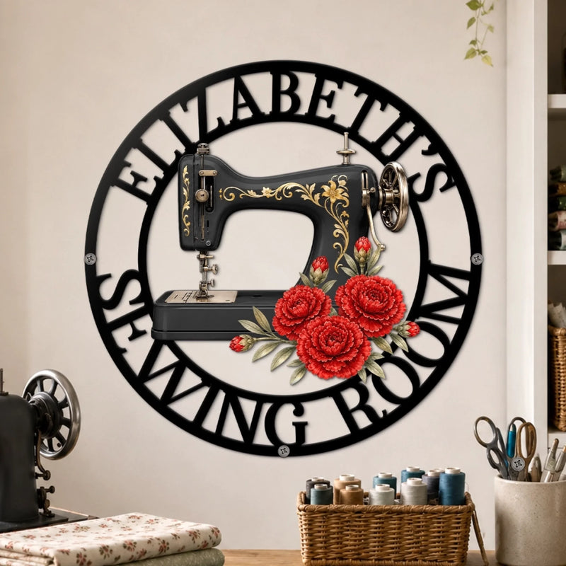 Custom Shaped Metal Sign - Personalized Birthday Tailor Gifts For Sewer, Seamstress - Sewing Is My Therapy