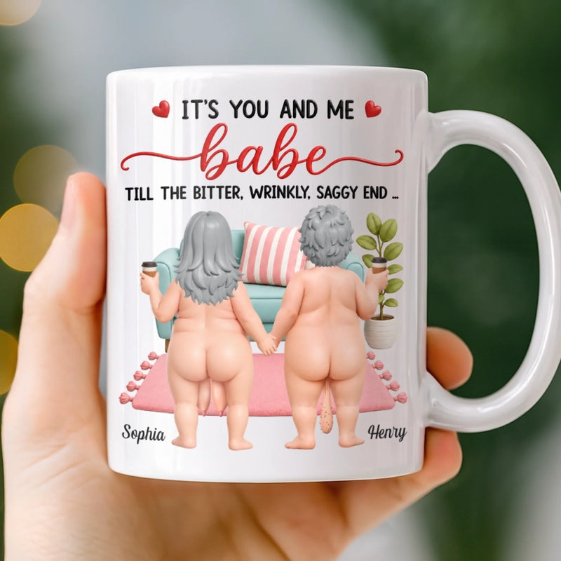 Custom Mug - Personalized Anniversary Wedding Gifts For Husband And Wife, Him And Her - Aging Together, Laughing Forever