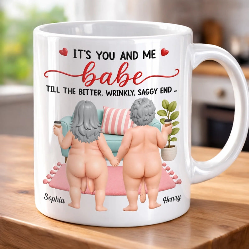 Custom Mug - Personalized Anniversary Wedding Gifts For Husband And Wife, Him And Her - Aging Together, Laughing Forever