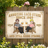 Custom Home Decor Metal Sign - Personalized Anniversary Wedding Gifts For Husband And Wife, Him And Her - Good Times, Cold Drinks, Happy Heart