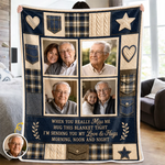 Custom Photo Blanket - Personalized Memorial Sympathy Gifts For Loss Of Mom, Dad - Always Hugged By My Endless Love