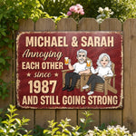 Custom Home Decor Metal Sign - Personalized Anniversary Wedding Gifts For Husband And Wife, Him And Her - Annoying You Is My Specialty