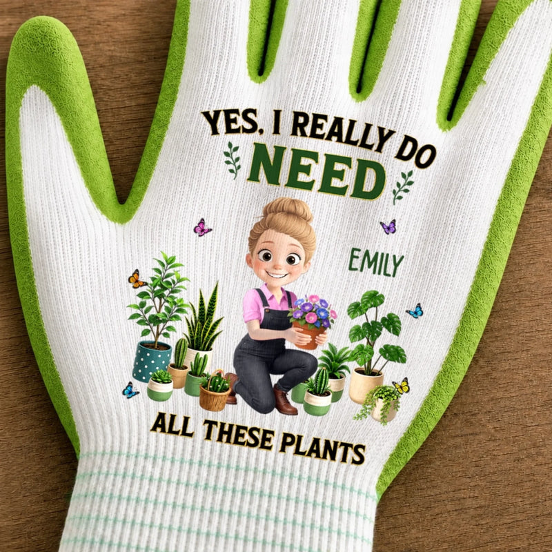 Custom Coated Grip Gardening Gloves - Personalized Birthday Garden Gifts For Gardeners - Never Enough Green In Life