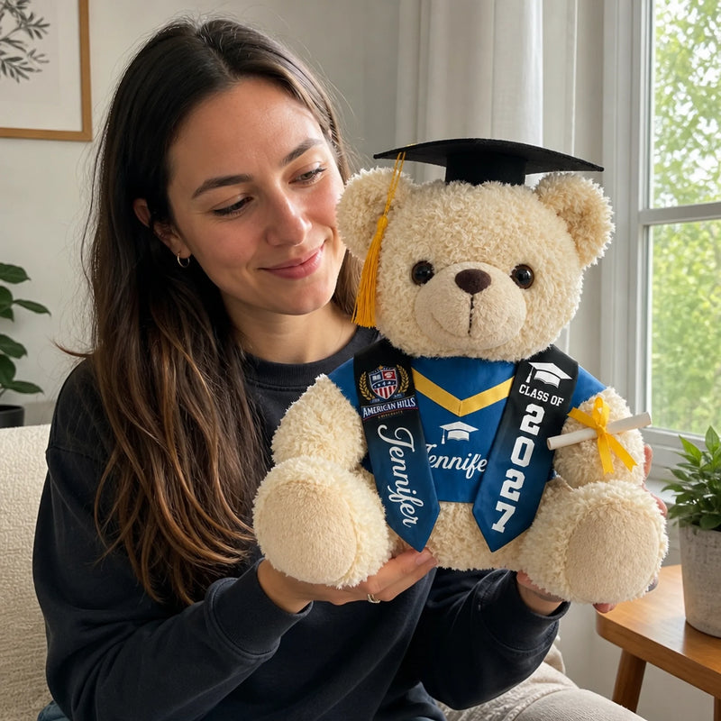 Custom Photo Graduation Teddy Bear - Personalized Graduation Gifts For Him, Her - Big Dreams, Bright Future