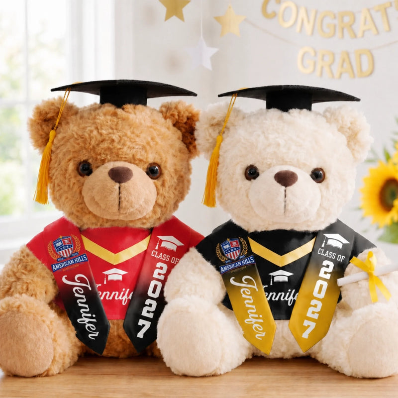 Custom Photo Graduation Teddy Bear - Personalized Graduation Gifts For Him, Her - Big Dreams, Bright Future