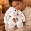 Custom Photo Heart Bunny Plush - Personalized  Memorial Sympathy Gifts For Loss Of Mom, Dad - Forever Remembered With Love