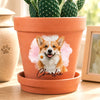 Custom Photo Clay Pot - Personalized Pet Memorial Sympathy Gifts For Dogs, Cats - Loved Beyond Goodbye