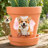 Custom Photo Clay Pot - Personalized Pet Memorial Sympathy Gifts For Dogs, Cats - Loved Beyond Goodbye