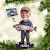 Custom Photo Acrylic Ornament - Personalized Christmas Birthday Fishing Gifts For Fisherman - Reel Good Times With Best Catch