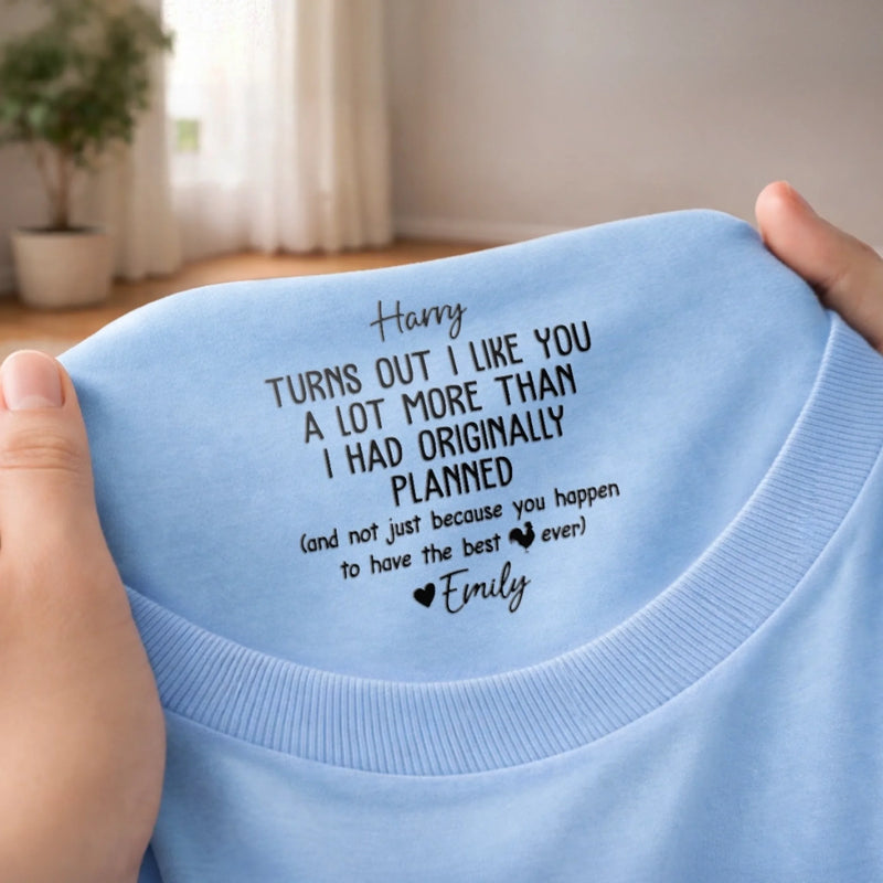 Custom Inside Neck Print T-Shirt - Personalized Anniversary Wedding Gifts For Husband And Wife, Him And Her - Better Together Always