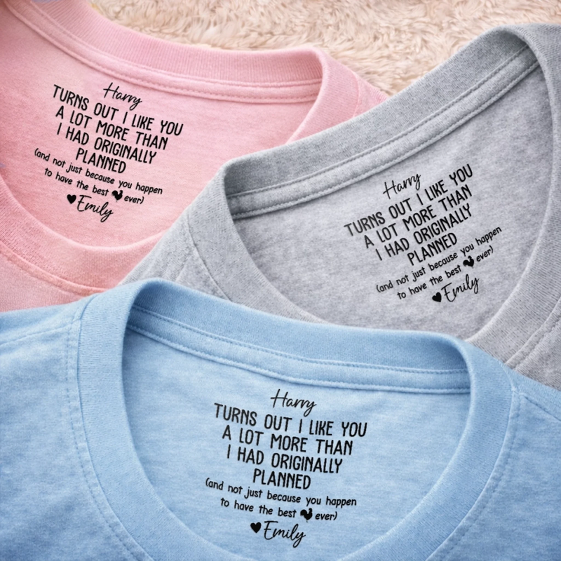Custom Inside Neck Print T-Shirt - Personalized Anniversary Wedding Gifts For Husband And Wife, Him And Her - Better Together Always