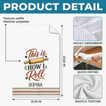 Custom Kitchen Towel - Personalized Birthday Gifts For Wife, Daughter, Besties, Sisters, Granddaughter, Grandma, Mom, Yourself - Flour Power
