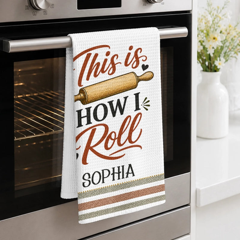 Custom Kitchen Towel - Personalized Birthday Gifts For Wife, Daughter, Besties, Sisters, Granddaughter, Grandma, Mom, Yourself - Flour Power