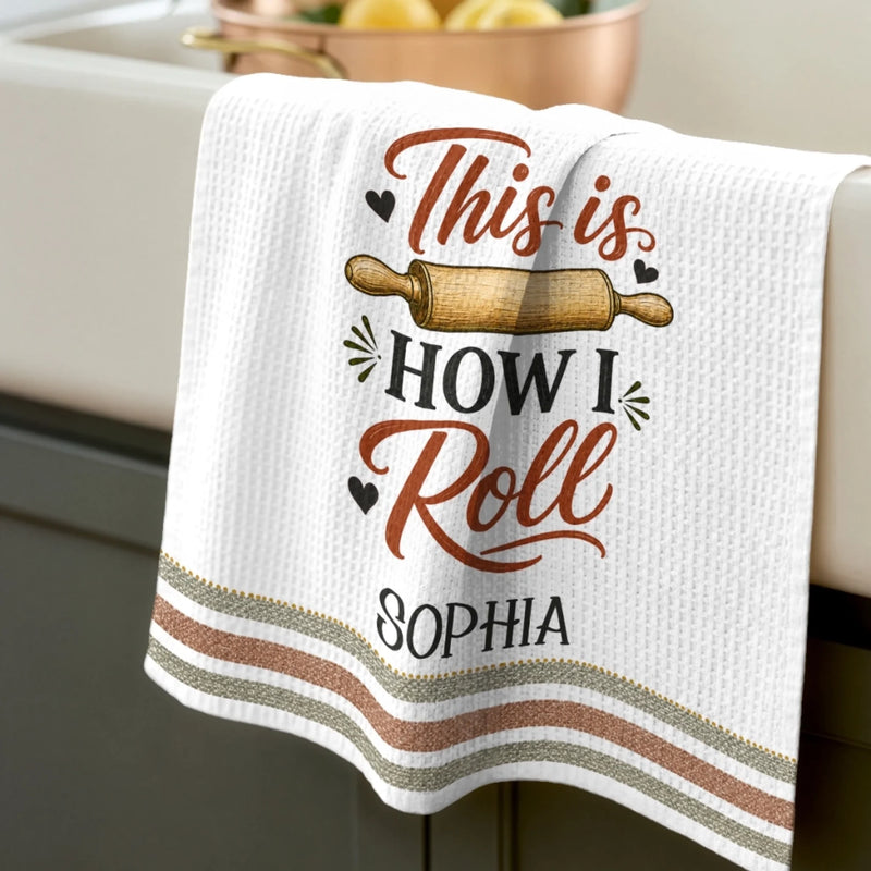Custom Kitchen Towel - Personalized Birthday Gifts For Wife, Daughter, Besties, Sisters, Granddaughter, Grandma, Mom, Yourself - Flour Power