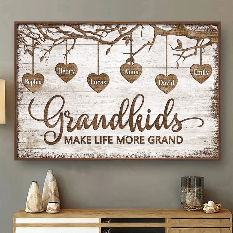 Custom Horizontal Poster - Personalized Birthday Gifts For Mom, Grandma - Blessed With Every Grand Child