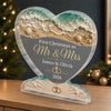 Custom First Christmas Acrylic Plaque - Personalized Anniversary Christmas Wedding Gifts For Husband And Wife, Him And Her - The Start Of Forever Together Always