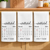 Custom Kitchen Towel - Personalized Anniversary Wedding Gifts For Husband And Wife, Him And Her - Love Marked On Our Calendar