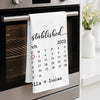 Custom Kitchen Towel - Personalized Anniversary Wedding Gifts For Husband And Wife, Him And Her - Love Marked On Our Calendar