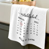 Custom Kitchen Towel - Personalized Anniversary Wedding Gifts For Husband And Wife, Him And Her - Love Marked On Our Calendar