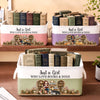 Custom Storage Basket - Personalized Bookish Gifts For Book Lovers, Bookworms, Dog Lovers, Dog Mom - Surrounded By Books & Dogs