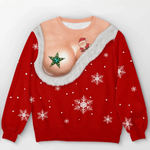 Custom Funny Ugly Sweatshirt - Personalized Christmas Birthday Gifts For Wife, Daughter, Besties, Sisters, Granddaughter, Grandma, Mom, Yourself - Tis The Season To Misbehave