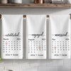 Custom Kitchen Towel - Personalized Anniversary Wedding Gifts For Husband And Wife, Him And Her - Love Marked On Our Calendar