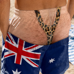 Custom Funny Men Swim Trunks - Personalized Summer Vacation And Travel Gifts For Husband, Son, Grandson, Brother, Grandpa, Dad, Yourself - Wild Beach Energy On Display