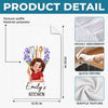 Custom Kitchen Towel - Personalized Birthday Gifts For Wife, Daughter, Besties, Sisters, Granddaughter, Grandma, Mom, Yourself - Cooking With Birth Flower Bliss