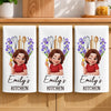 Custom Kitchen Towel - Personalized Birthday Gifts For Wife, Daughter, Besties, Sisters, Granddaughter, Grandma, Mom, Yourself - Cooking With Birth Flower Bliss