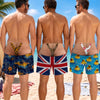 Custom Funny Men Swim Trunks - Personalized Summer Vacation And Travel Gifts For Husband, Son, Grandson, Brother, Grandpa, Dad, Yourself - Rocking Union Jack In Style