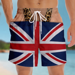 Custom Funny Men Swim Trunks - Personalized Summer Vacation And Travel Gifts For Husband, Son, Grandson, Brother, Grandpa, Dad, Yourself - Rocking Union Jack In Style