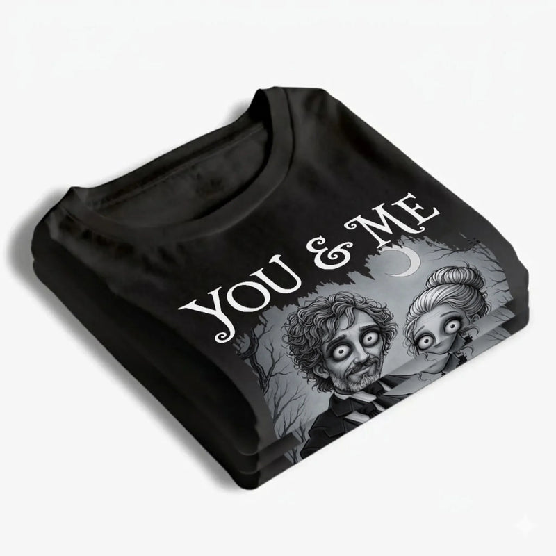 Custom Photo T-shirt, Hoodie - Personalized Halloween Anniversary Wedding Gifts For Husband And Wife, Him And Her - My Creepy Favorite Partner Always