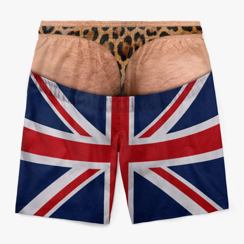 Custom Funny Men Swim Trunks - Personalized Summer Vacation And Travel Gifts For Husband, Son, Grandson, Brother, Grandpa, Dad, Yourself - Handle With Humor