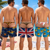 Custom Funny Men Swim Trunks - Personalized Summer Vacation And Travel Gifts For Husband, Son, Grandson, Brother, Grandpa, Dad, Yourself - Handle With Humor