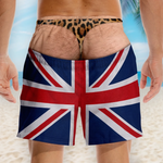 Custom Funny Men Swim Trunks - Personalized Summer Vacation And Travel Gifts For Husband, Son, Grandson, Brother, Grandpa, Dad, Yourself - Handle With Humor