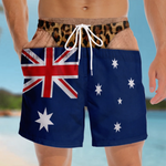 Custom Funny Men Swim Trunks - Personalized Summer Vacation And Travel Gifts For Husband, Son, Grandson, Brother, Grandpa, Dad, Yourself - Caution From Behind