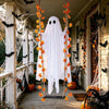 Hanging Ghost With A Maple Leaf - Halloween Decor Birthday Gifts For Mom, Dad, Brother, Sister - Ghostly Autumn Glow
