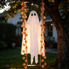 Hanging Ghost With A Maple Leaf - Halloween Decor Birthday Gifts For Mom, Dad, Brother, Sister - Ghostly Autumn Glow