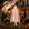 Hanging Ghost With A Maple Leaf - Halloween Decor Birthday Gifts For Mom, Dad, Brother, Sister - Ghostly Autumn Glow
