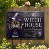Custom Witchy Home Decor Metal Sign - Personalized Halloween Birthday Gifts For Witch, Wife, Daughter, Besties, Sisters, Granddaughter, Grandma, Mom, Yourself - My Witchy Lair