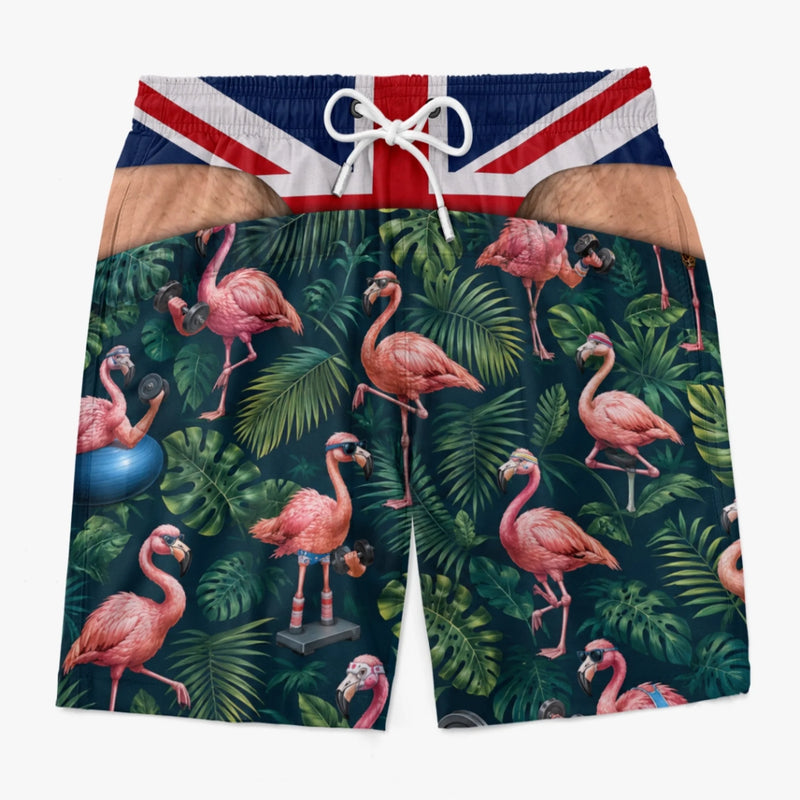 Custom Funny Men Swim Trunks - Personalized Birthday Gifts For Husband, Son, Grandson, Brother, Grandpa, Dad, Yourself - Living That Coastal Life