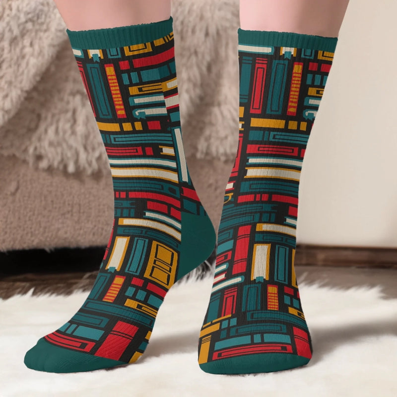 Custom Crew Socks - Personalized Bookish Gifts For Book Lovers, Bookworms, Readers - Sweet Cozy Book Reading Time