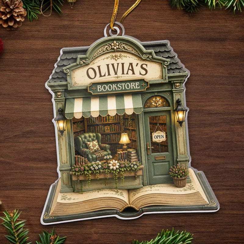 Custom Acrylic Ornament - Personalized Christmas Bookish Gifts For Book Lovers, Bookworms, Readers - Where Every Story Begins