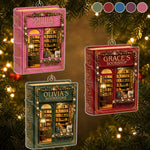 Custom Acrylic Ornament - Personalized Christmas Bookish Gifts For Book Lovers, Bookworms, Readers - Open For Dreamers