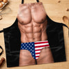 Custom Funny Patriotic Apron With Pocket - Personalized Birthday Gifts For Husband, Son, Grandson, Brother, Grandpa, Dad, Yourself - Meat Me At The Grill