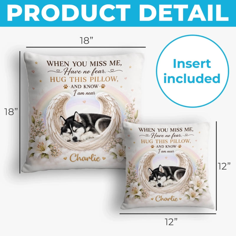 Custom Photo Pillow - Personalized Pet Memorial Sympathy Gifts For Dogs, Cats - Forever My Little Angel