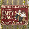 Custom Home Decor Metal Sign - Personalized Summer Vacation And Travel Gifts For Husband And Wife, Him And Her - Our Sweet Spot