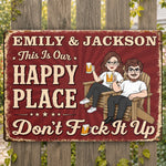 Custom Home Decor Metal Sign - Personalized Summer Vacation And Travel Gifts For Husband And Wife, Him And Her - Our Sweet Spot