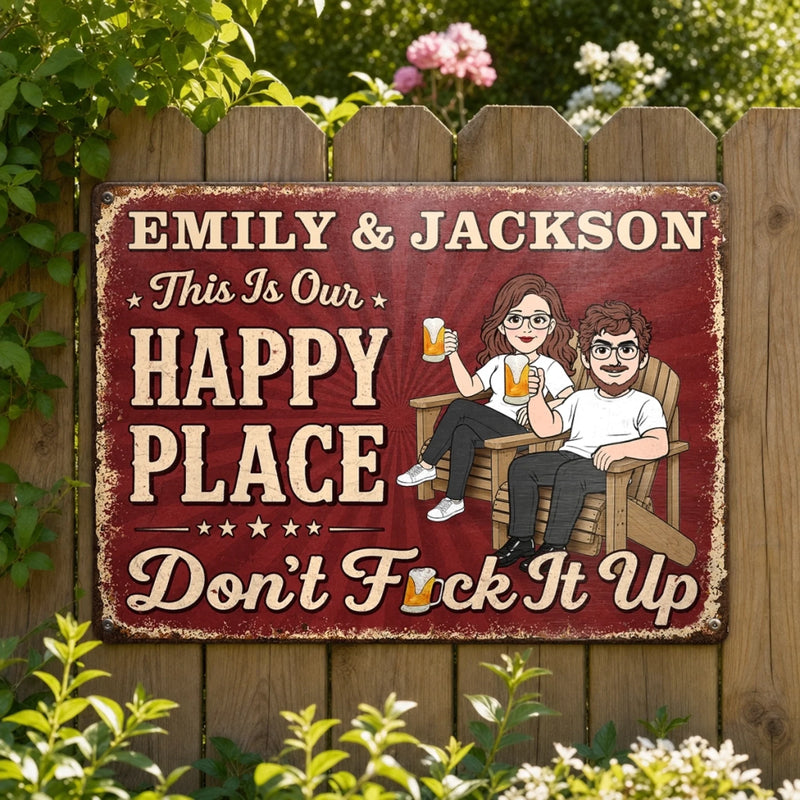 Custom Home Decor Metal Sign - Personalized Summer Vacation And Travel Gifts For Husband And Wife, Him And Her - Our Sweet Spot